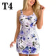 High Waist Women Dresses Spring And Summer Spaghetti Strap Large Flower Print Skirt - EX-STOCK CANADA