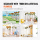 10PCS 31.5inch High Wedding Flower Stand, With Acrylic Laminate,Metal Vase Column Geometric Centerpiece Stands, Gold Rectangular Floral Display Rack For Events Reception, Party Decoration EX-STOCK