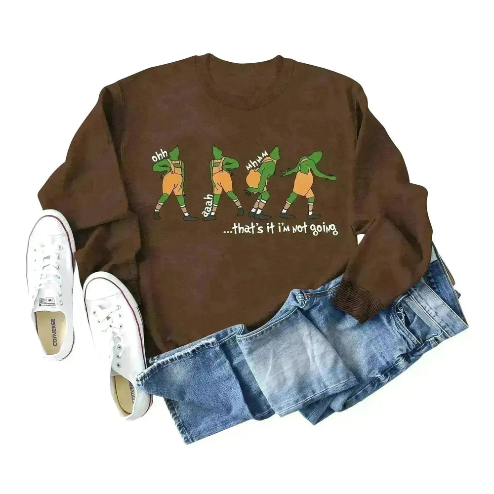 Women's Christmas Printed Long Sleeved  Pullover Sweatshirt - EX-STOCK CANADA
