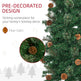 7.5ft Pencil Christmas Tree, Artificial Christmas With Pine Needles, Realistic Branches, Pine Cones, Metal Base, Green EX-STOCK Canada 
