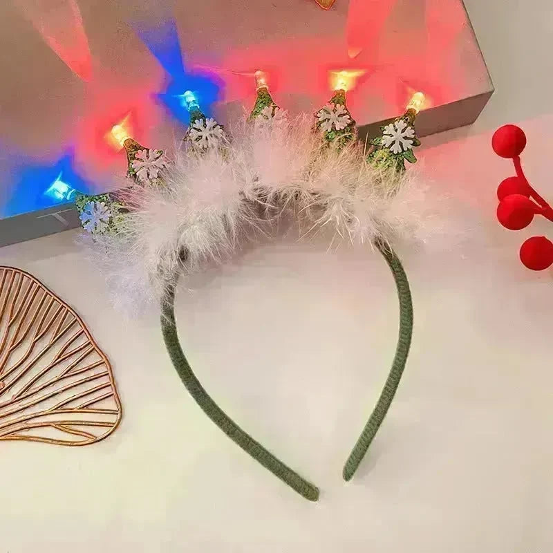 Christmas With Light Headband Snowflake Women's - EX-STOCK CANADA