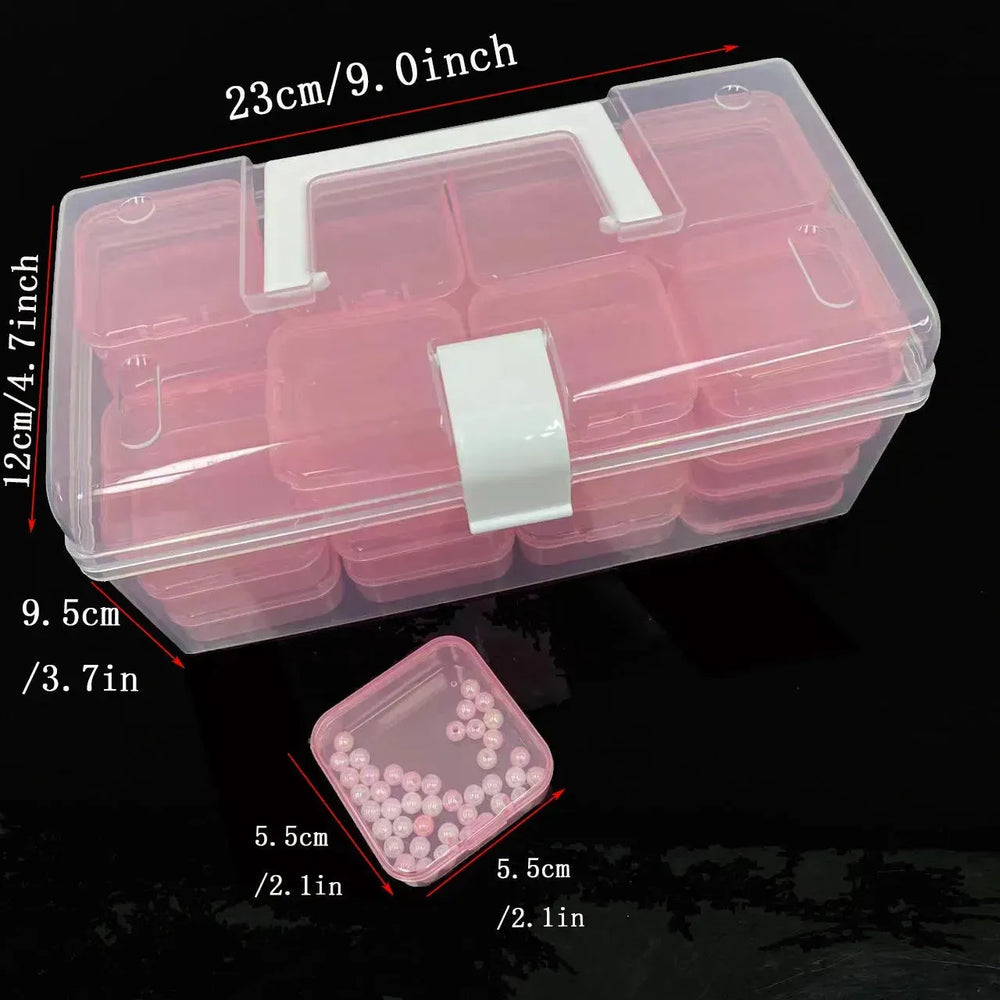 32-grid Transparent Plastic Storage Box Large Capacity Portable - EX-STOCK CANADA