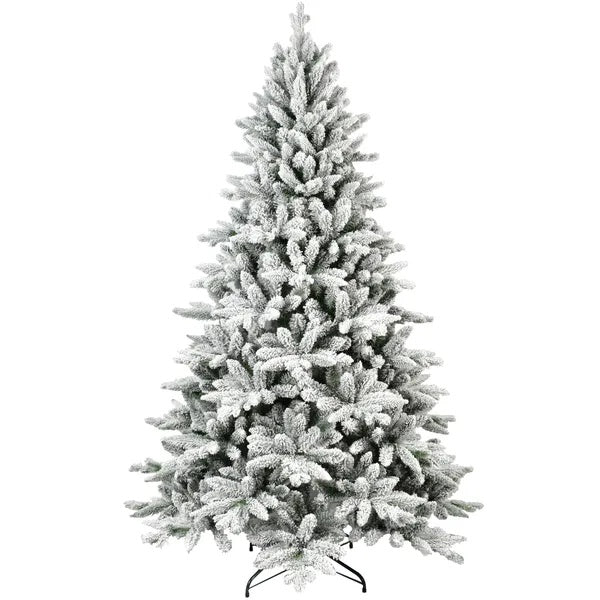 7FT Unlit Christmas Tree, Hinged Artificial Trees 1514 Premium PVC Branches EX-STOCK Canada 