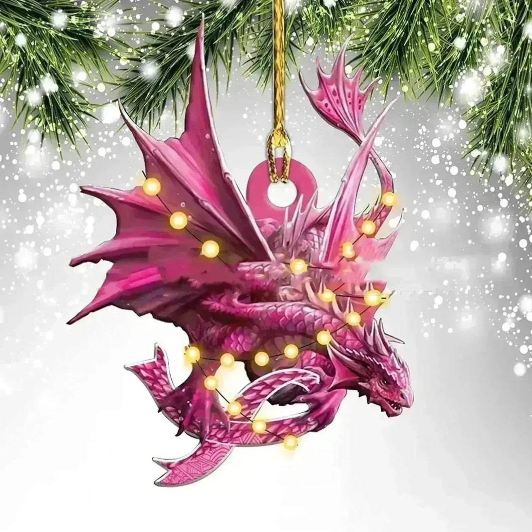 Dinosaur Dragon Egg Christmas Decorations Pendant Acrylic - EX-STOCK CANADA