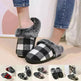 Winter Warm Plaid Plush Slippers Home Indoor Non-slip Bedroom Floor Soft Fuzzy Slipper For Couple Fashion Solid House Shoes - EX-STOCK CANADA
