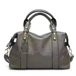 Fashion Boston Shoulder Bag Women's Handbags Retro Rivet Design Personalized Crossbody Bags - EX-STOCK CANADA