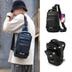 Men's Multifunction Nylon Backpack Crossbody Shoulder Bag with USB Charging Port