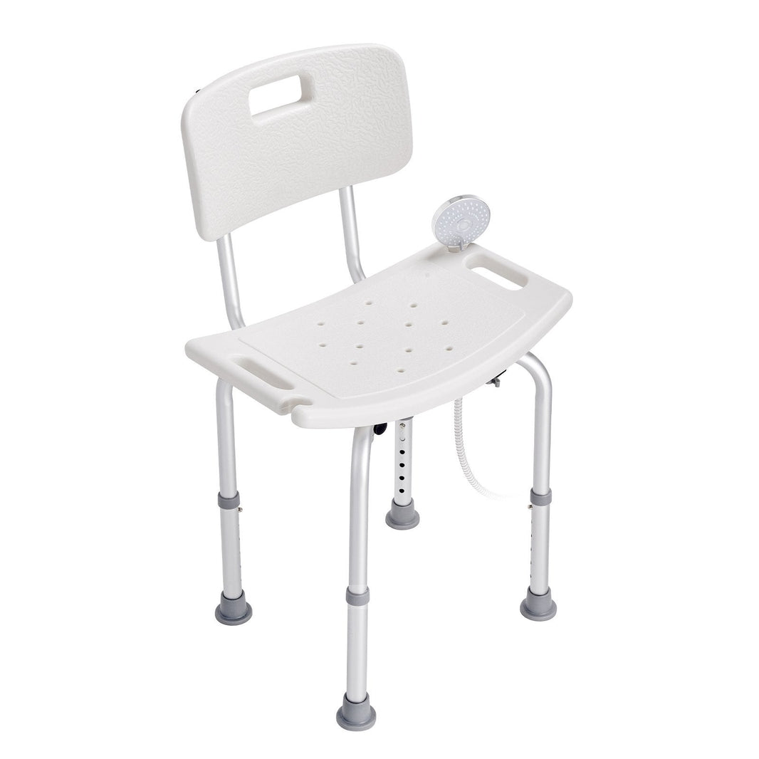 Shower Chair, Shower Seat With Back, Adjustable Height Shower Stool, Shower Chair For Inside Shower Bathtub, Non-slip Bathroom Bench Bath Chair For Elderly Disabled Handicap, 350 Lbs Capacity EX-STOCK
