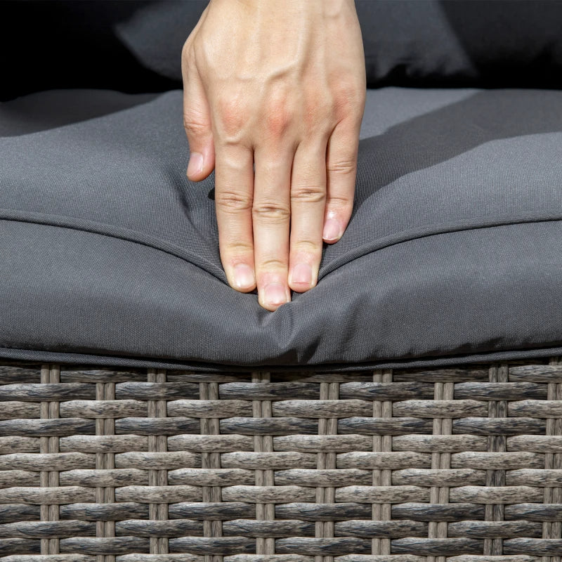 Patio-Bistro-Set, Verandamöbel mit 360°-Drehung und Schaukel-Funktion, GrauEX-STOCK Canada 