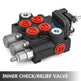 Hydraulic Valve 2 Spool Hydraulic Joystick Control Valve 11gpm Hydraulic Directional Control Valve Double Acting For Tractors Loaders Tanks EX-STOCK