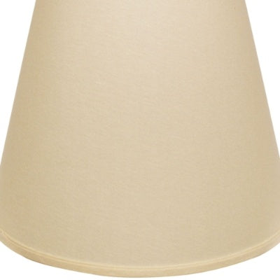 Extra Deep Empire Hardback Lampshade With Washer Fitter, Beige Color Fabric Lampshade For Table Lamps, Natural Linen, 9 Top X 16 Bottom X 14 Height EX-STOCK