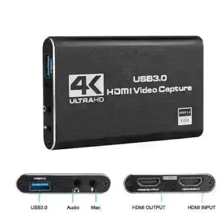 4K HDMI Game Capture Card USB3.0 1080P Capture Card Device For Streaming - EX-STOCK CANADA