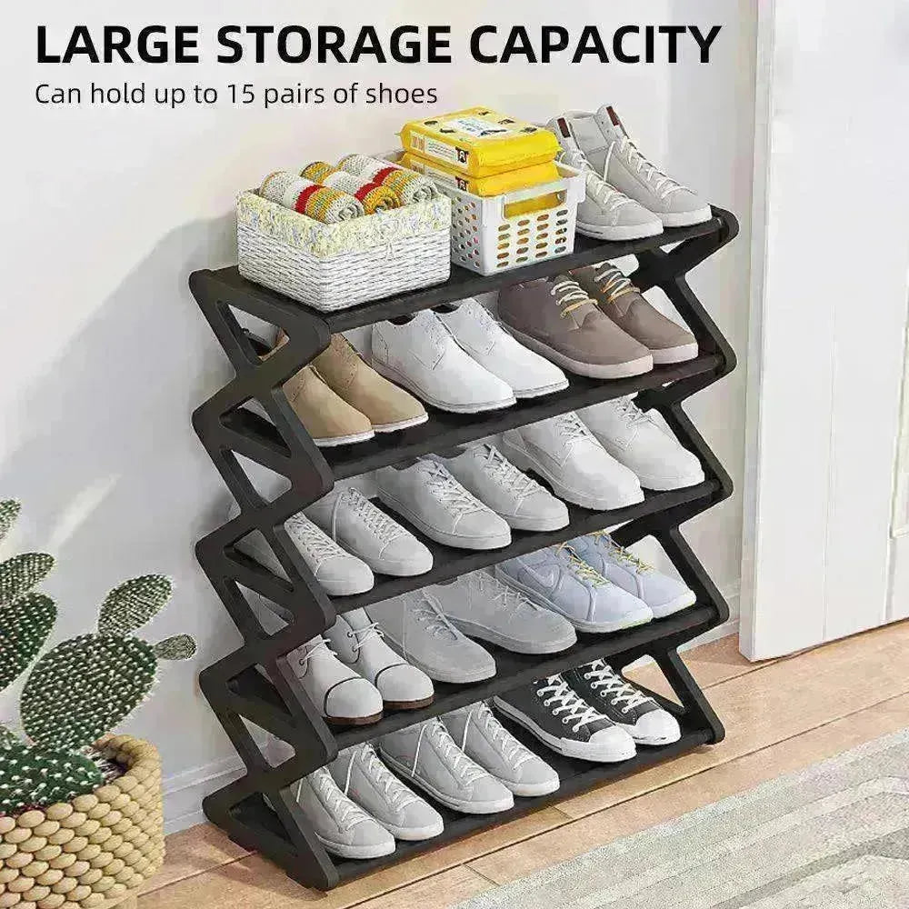 5 Tier X shaped Simple & stylish Shoe Rack Storage - EX-STOCK CANADA