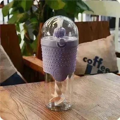 500ML Kids Plastic Water bottles Protein Shaker Blender Bottles with straw BPA Free Portable Sport My Water bottles - EX-STOCK CANADA