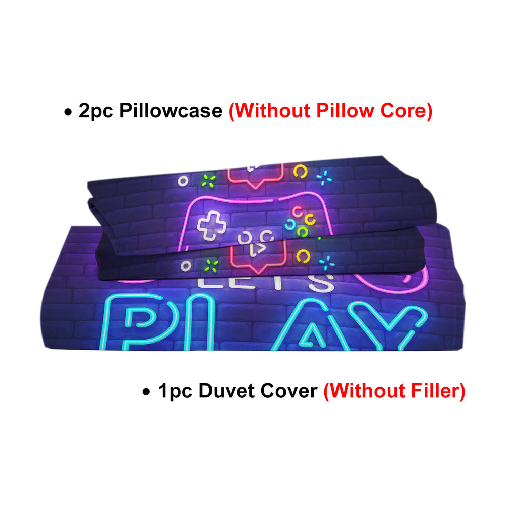 Gaming Duvet Cover Set Twin Full Queen King Size Video Game Controller Bedding Set, Boys Video Games Comforter Cover With 2 Pillow Shams, Bed Set For Boys Girls Bedroom Decor EX-STOCK Canada 