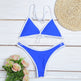 Women's Halter Triangle Bikini Set – Contrast Trim