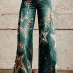 European And American Plus Size Women's Denim Casual Pants 