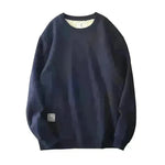 Fleece-lined Teens Oversized Winter cotton Pullover tops Round neck Sweatshirt - EX-STOCK CANADA