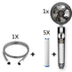 Propeller Driven Shower Head With Stop Button And Cotton Filter Turbocharged High Pressure Handheld Shower Nozzle - EX-STOCK CANADA