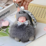 Cute Sleeping Doll Plush Doll Keychain Pendant Backpack Handbag Wallet Accessories - EX-STOCK CANADA