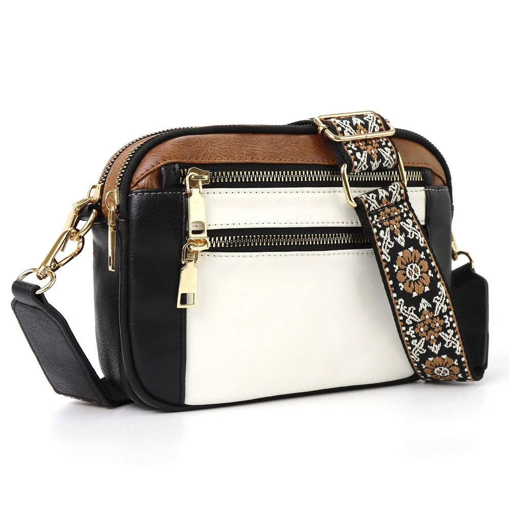 Daily Matching PU Leather Business Commute Zipper Crossbody Bags for women - EX-STOCK CANADA