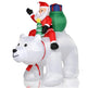6ft 15W 7pcs LED Lights Santa Claus Rides Polar Bear Garden Santa Claus Decoration EX-STOCK Canada 