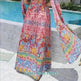 Casual Women's Floral Style Large Hem Cross Open Back Dress - EX-STOCK CANADA