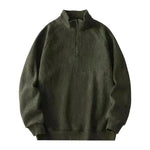 Autumn Winter half zip Stand-collar Fleece Sweatshirt Pullover tops for men - EX-STOCK CANADA