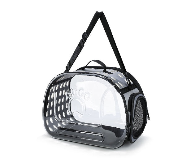 Transparent Pet Cat Carrier Bag – EVA & PVC, 35L, Grey / Pink / Blue
