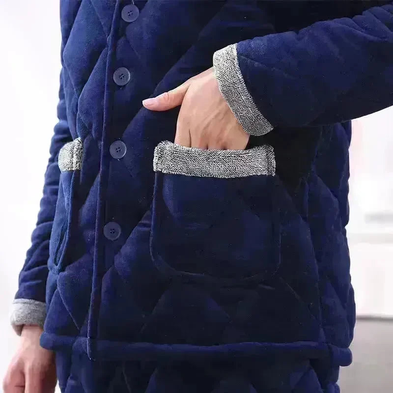 Thick quilted Winter pajamas Set  2pcs Unisex - EX-STOCK CANADA