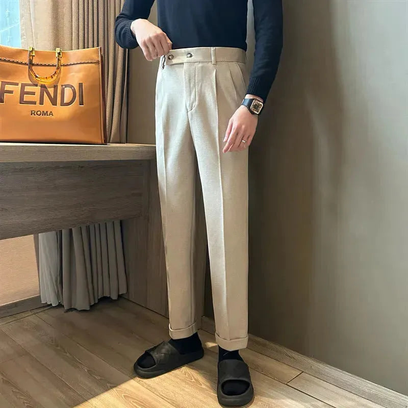 Woolen Draping Straight leg business office Work trouser for men - EX-STOCK CANADA