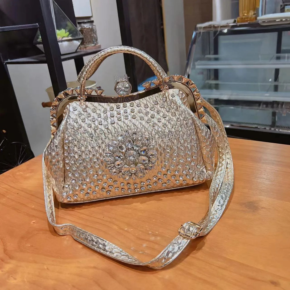 Luxury Large Capacity Diamond Inlaid Cross Body Handbag for women - EX-STOCK CANADA