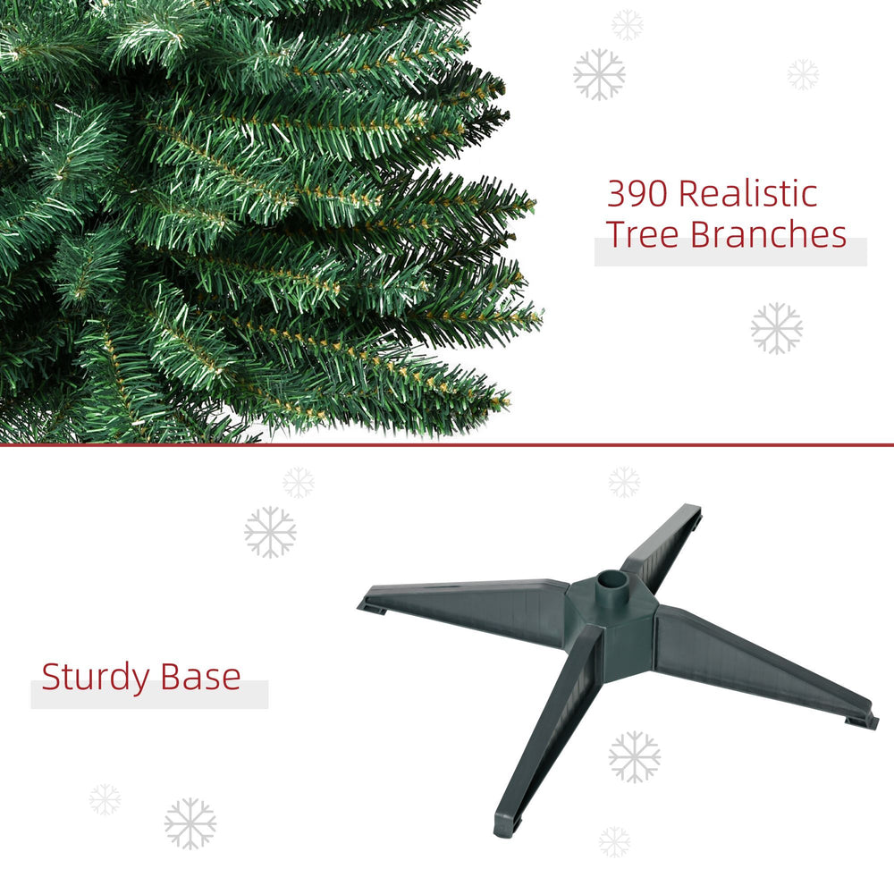 6' Pre Lit Artificial Pencil Christmas Trees, Xmas Tree With Realistic Branches And Warm White LED Lights, Green EX-STOCK Canada 