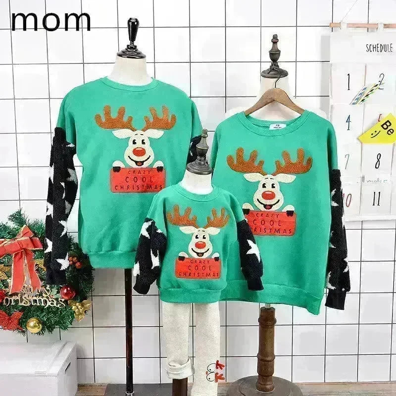 Family Christmas Deer Santa claus sweatshirt - EX-STOCK CANADA