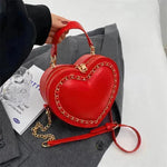 Moda de la mujer Cadena en forma de corazón de la cadena Messenger Messenger Crossbody