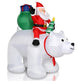 6ft 15W 7pcs LED Lights Santa Claus Rides Polar Bear Garden Santa Claus Decoration EX-STOCK Canada 