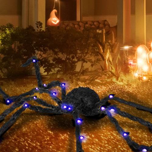 HOMCOM 3.25 Outdoor Halloween Decoration, Light-up Oversized Spider Halloween Prop With Light Up Bendable Legs EX-STOCK