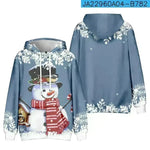 Christmas Snowman Personalized Printed Hoodie Sweatshirts - EX-STOCK CANADA
