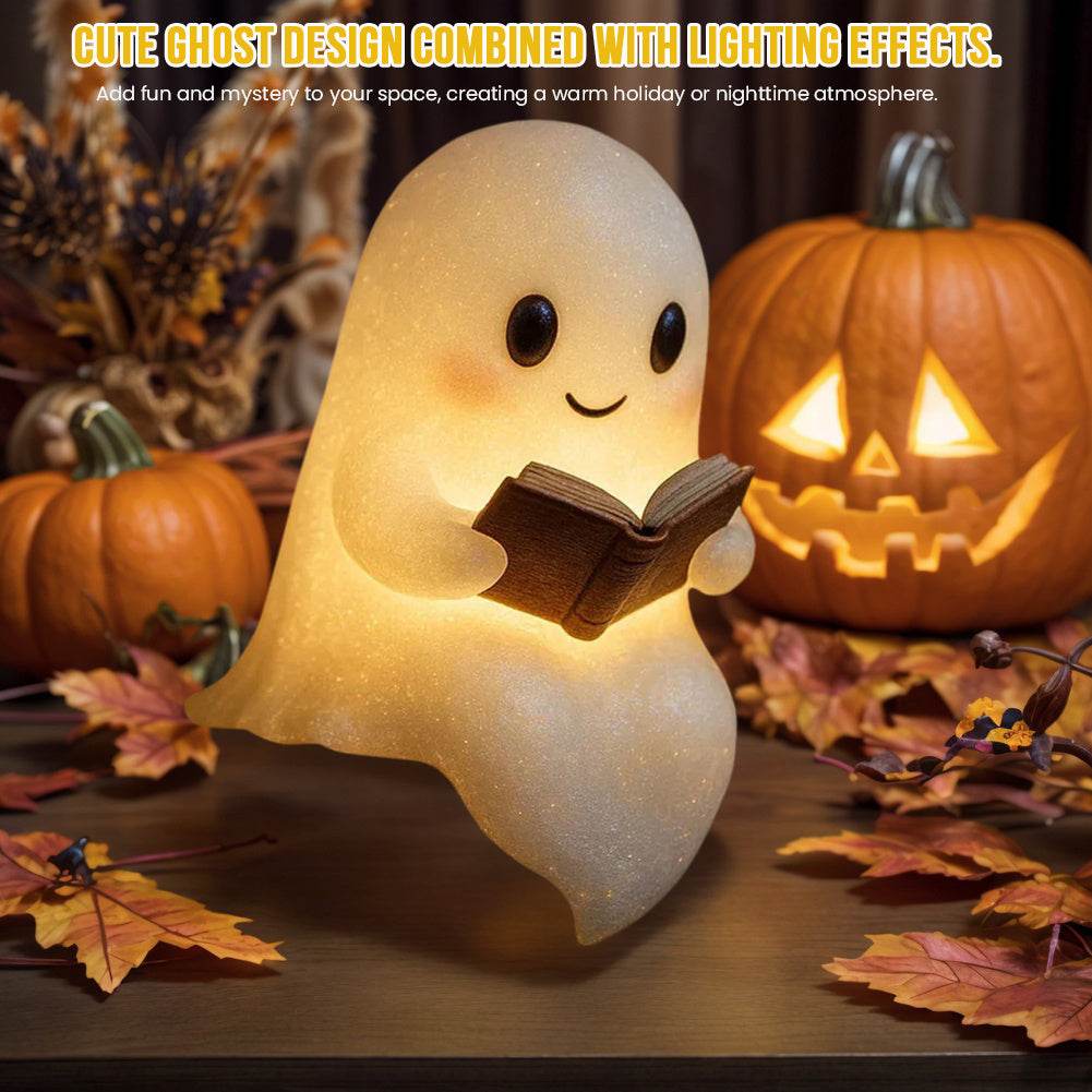 Cute LED Ghost Night Light Children's Nightlight Gift Bedside Sleep Lamp Halloween Decorations Lovely Ghost Lamp Warm Light EX-STOCK