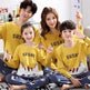 Parent-child Pajamas Cotton Long Sleeve Cartoon Children's Loungewear EX-STOCK
