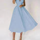 Charming V-neck Suspender Dress Summer Fashion A-Line Long Dresses For Women Sleeveless Skater Dress for Wedding cocktail evening  dinner party events - EX-STOCK CANADA