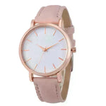 Reloj de cuarzo de cuero unisex