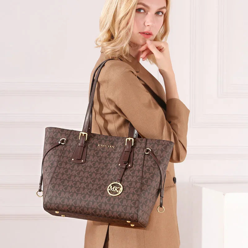 Big Retro Fashion Brown Leather bucket Bag - EX-STOCK CANADA