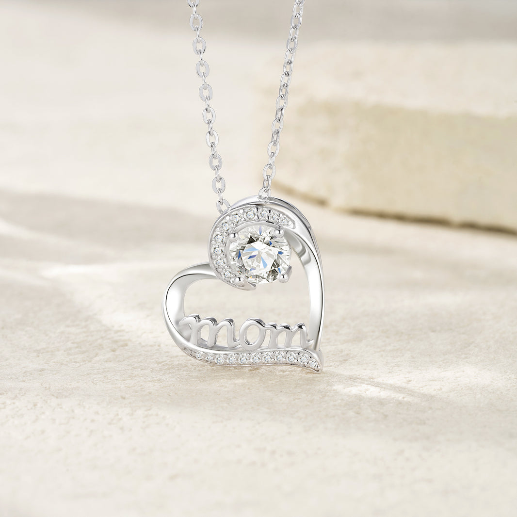 1 Carat Moissanite Solitaire Necklace Pendant – Platinum 925 Silver | GRA Certified