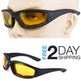 Cycling Sunglasses Chopper Outdoor Sports Glasses For Men Wrap Around UV400 Protection For Fishing Night Driving Glasses Wind Resistant Yellow Lens EX-STOCK