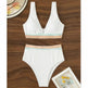 High Waist Split Bikini Solid Color - EX-STOCK CANADA