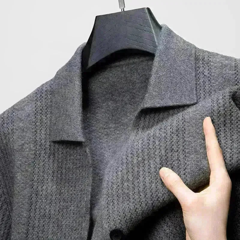 Slim fit Knitted Cardigan sweater For Young Men Workwear for fall Winter - EX-STOCK CANADA