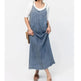 New Suspender Leisure Denim mum loose long Dress - EX-STOCK CANADA