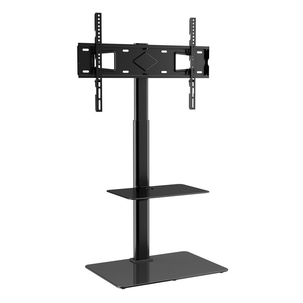 TV Stand Mount, Swivel Tall TV Stand For 32 To 65 Inch TVs, Height Adjustable Portable Floor TV Stand With Tempered Glass Base For Bedroom, Living Room EX-STOCK