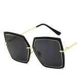 Gafas de sol retro de metal reflectante para mujeres